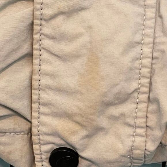 Vintage Forecast‎ 1991 Field Jacket Tan Blue Nylon Fishing Chore Windbreaker 52 - Picture 4 of 11